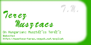 terez musztacs business card